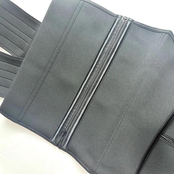 Unisex Black Waist Trimmer Size M- Sweat Bands for Stomach - Picture 2 of 10